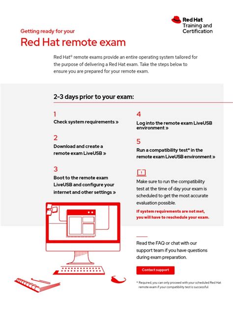 are also available at exam time, in PDF or split-part HTML format. . Redhat remote exam pdf
